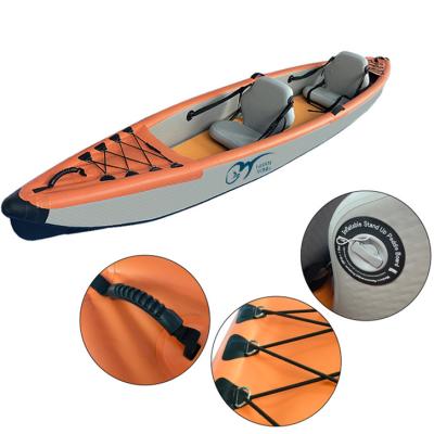 China Inflatable Water Entertainment Folding Fishing Boat Electric Fishing Lovers Must Have Carbon Paddle Rowing Boat 2 Seat Kayak Boat for sale