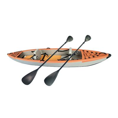 China High Quality Portable Water Entertainment Color Drop Stitch Fishing Boat 2 People Multi Rowing Paddle Kayak Boat for sale