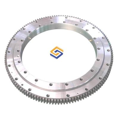 China CROSS ROLLER 111.25.675F Single Row Cross Roller Outer Gear Tapered Slewing Ring Bearing For Crane for sale