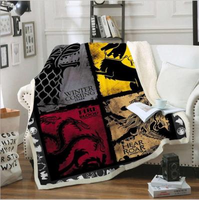 China 127*152cm Microfiber Warm Fleece Blankets For Winter 180gsm Lightweight for sale