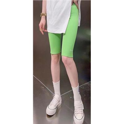 China New Summer Women's High Waist Fitness Fluorescent Color Anti-wrinkle Shorts Yoga Sports Booty Bike Shorts for sale