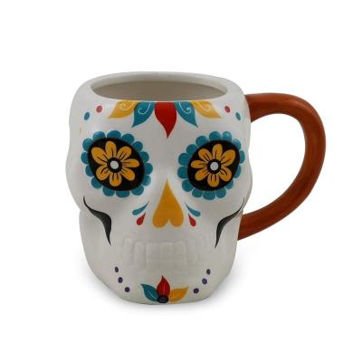 China Viable Hot Sale Halloween 3D Cup Handpainting Head Shape Coffee Mug Wholesale Milk Cup for sale