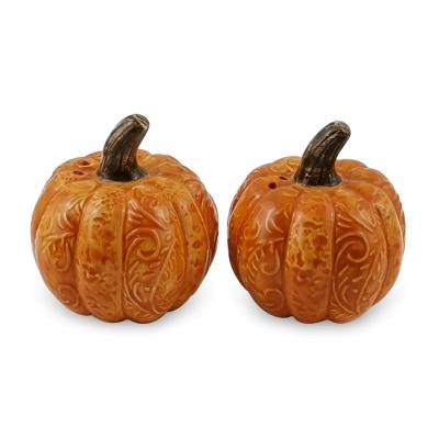 China Sustainable Salt and Pepper Shakers Harvest Pumpkin Salt and Pepper Keeper Dolomite Thanksgiving Pumpkin Salt and Pepper Shakers for sale