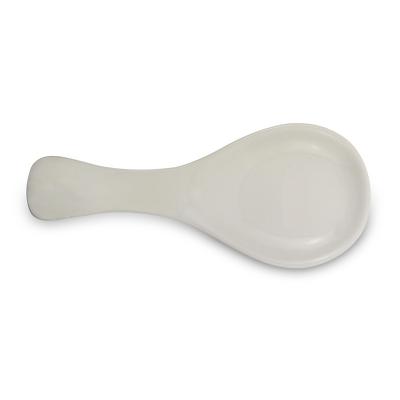 China Sustainable ceramic spoon holder with decal or printing stoneware spoon rest for sale