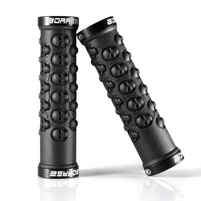 China Skid Resistance Shock Absorb Bike Grip Grip Set With Cool Skeleton Rubber / Doodlebike for sale