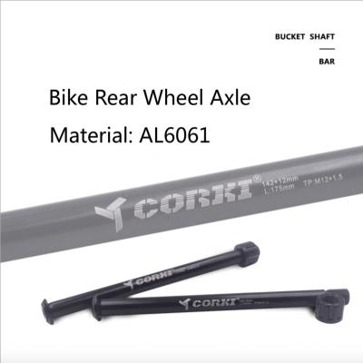 China AL6061-T6 Corki 12MM 142*12mm Carbon Fiber Rear Wheel Axle Shaft For Mountain Bike/DoodleBike for sale