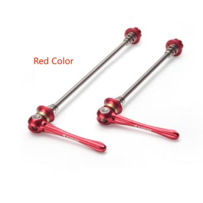 China Titanium Alloy Corki Alloy Quick Release Axle Super Light Weight Axle For Road Bike / DoodleBike for sale