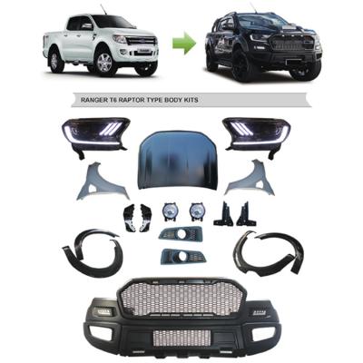 China ABS T6 Ranger Accessories Retrofit Kit Ranger Raptor Body Kit 2012-2014 for sale