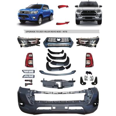 China ABS 2015+ hilux revo retrofit kit to 2021 hilux revo full body kit for sale