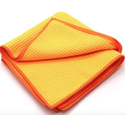 China Microfiber Mikrofibra Waffle Towel Stock 40x40cm Microfiber Waffle Towel Porcelain Microfiber Towel for sale