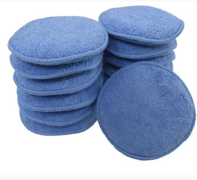 China Microfiber Polishing Pad Microfiber+Running Wax Polishing Sponge Pad Pad Microfaser Auto Clean Pad 10pcs/pak for sale