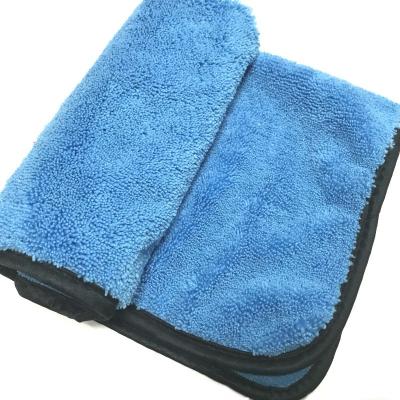 China Microfiber Car Use 40x40cm Microfiber 380gsm Towel Double Pile Microfiber Cleaning Cloth Car Polishing Cloth for sale