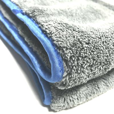 China Viable Thick 1200gsm Coral Fleece Car Detailing Plush Microfiber Car Cleaning Cloth Wash Towel for sale