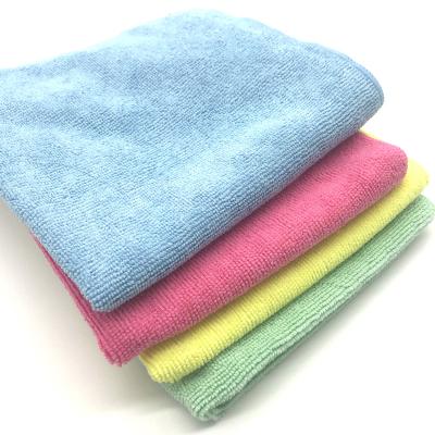 China Home Viable 250gsm Microfiber Microfiber Clean Cleaning Cloth Towel 37X37cm With Red, Yellow, Blue, Green for sale