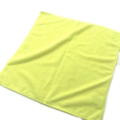 China Viable Color 37X37cm Yellow 250gsm Microfiber Clean Cleaning Cloth for sale