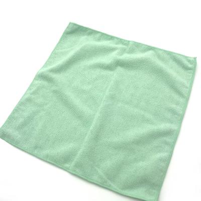 China Green Color 37X37cm Viable Household Microfiber Cleaning Cloth 250gsm Clean Microfiber Cloth Microfiber Cleaning Cloth for sale