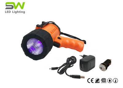 China Waterproof Floatable 395NM 3W UV LED Rechargeable Spotlight for sale