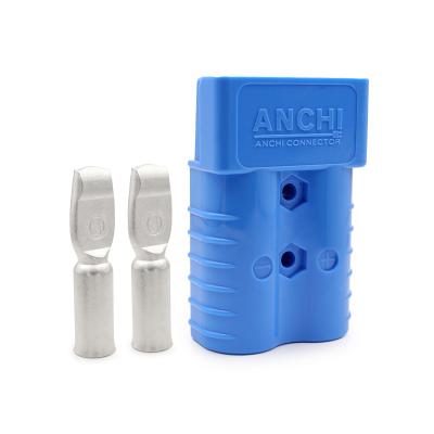 China Electrical power system Anderson style  plugs 350A  600V High Current Style BLUE Forklift battery plug Connector for sale