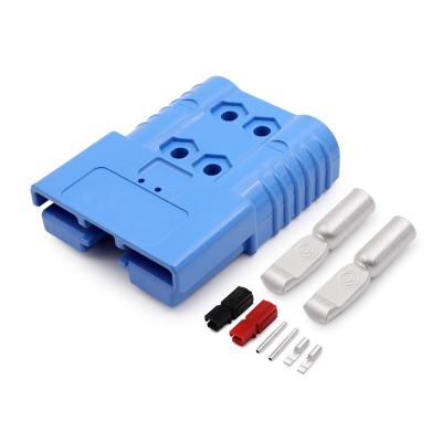 China The power supply SBE series SBE160A150CV Blue 2Pin Forklift Bettery Connector Anderson style Battery Charging Plug with Auxiliary Contact for sale