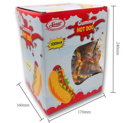 China 10g Natural Hot Dog Gummy Candy for sale