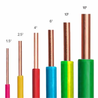 China Aerial High Quality Cable 1. Color 5 Mm 2.5mm 4mm 6mm 10mm 16mm BV Electrical Wires PVC Flexible Copper Cable for sale