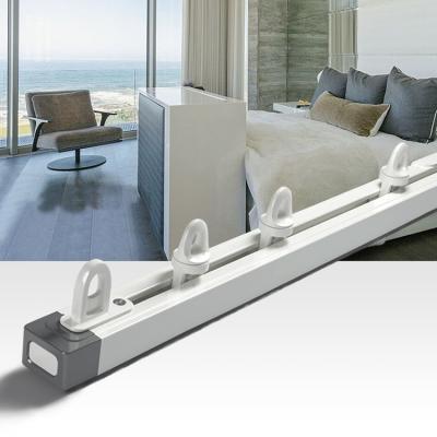 China Hot Selling Length Adjustable Length Curtain Rail Ceiling Mount Adjustable Extension Curtain Tracks Pipe for sale