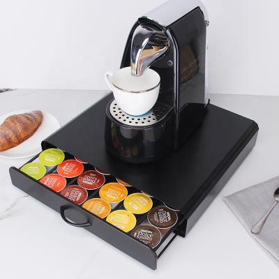 China Portable Viable Coffee Capsule Holder Coffee Capsule Box Drawer Coffee Display Shelving Rack Holders for sale