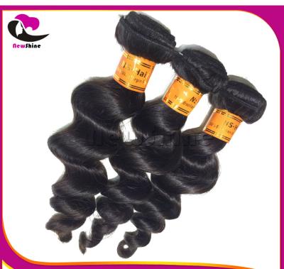 China Top Quality Unprocessed 100%  Brazilian Human Hair Wefts Premium Quality Bouncy Virgin Hair Loose Wave With Closure for sale