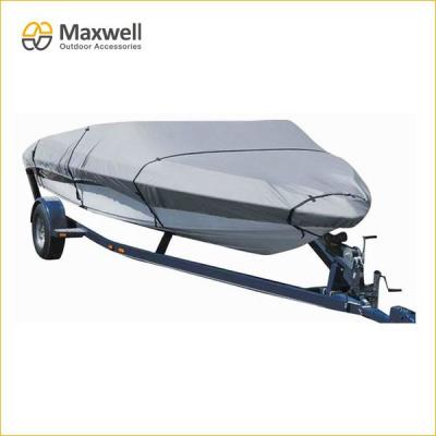 China Bass Boats 17-19 ft 300D Polyester Aluminum Boat Cover Fits Bass Boats, V-Hull and Tri-Hull Runners Outboards and Aluminum I/O for sale