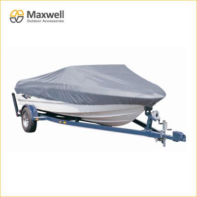 China #60114 #60114 Lightweight Silver Coated V-Hull Fishing Boat 210D Boat Cover Fits V Hull Boats 14-16' for sale