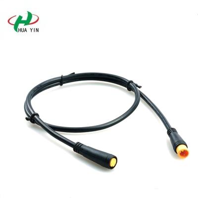 China Electric Bicycle/Electric Scooter/Mountain Cycling M8 3pin LED Strip Connector IP65 Waterproof M8 3core Extension Line Cable Connector For Electric Bicycle Electric Scooter for sale