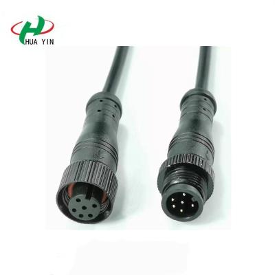 China Waterproof LED M12 6pin male and female connector waterproof screw 6pin connector for LED display for sale