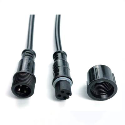 China LED IP67 Male Female Waterproof 4 Pin Circular Cable Connector For LED And Power for sale