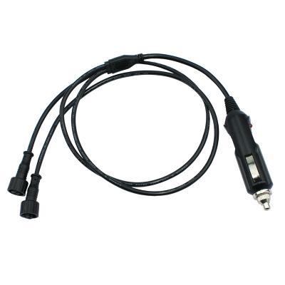 China 12V 24V Car Cigarette Lighter To 2 Pin Connectors Cigar Plug Lighter Power Cable Waterproof for sale