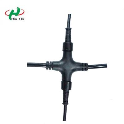 China LED Waterproof Waterproof 2Pin Connector Cross-Connectors IP67 Male And Female Connector Manufacturer for sale