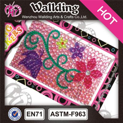 China Decorative Sticker Crystal Beads Colorful Rhinestone Mobile Phone Sticker for sale