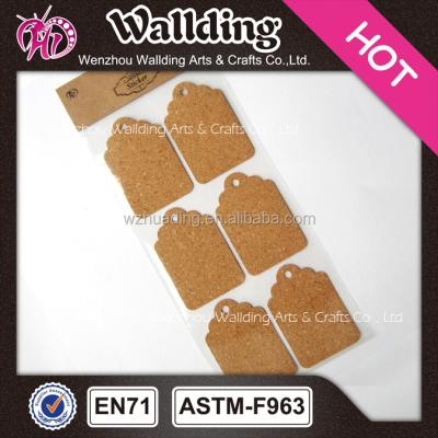 China China Adhesive Cork Label Stickers For Fabric Garments Manufacturers for sale