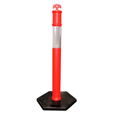 China Portable High Intensity Rubber Warning Flexible T-T Stacker Cone Safety Post Bollard for sale