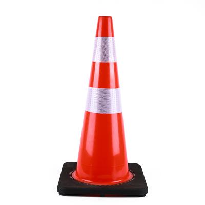 China European Black PVC Low Traffic Cone Road Safety 750mm 29.5 Inch Road Safety for sale