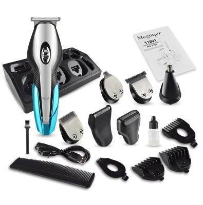 China Hot Triple Blade 6 in 1 Men Hair Grooming Kit USB Electric Wireless Interface Professional Hair Trimmer Shaver For Men for sale