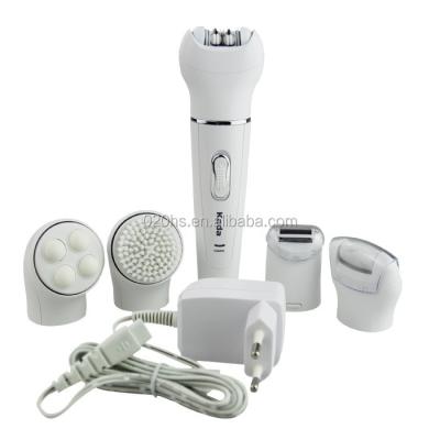 China Callus Remover 5 in 1 Callus Remover with Lady Razor Epilator Facial Cleansing Brush Facial Massager for sale