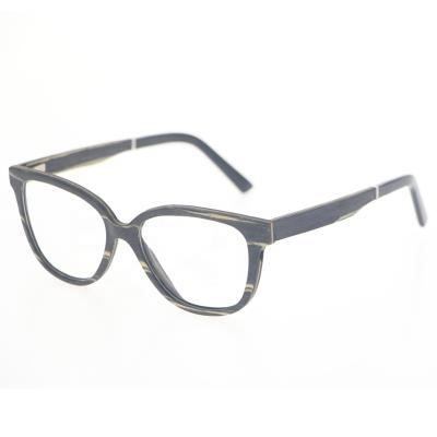 China For Reading Glasses Logo Wood Eyewear Frame Custom Made Luxury Unique With Acetate Tips for sale