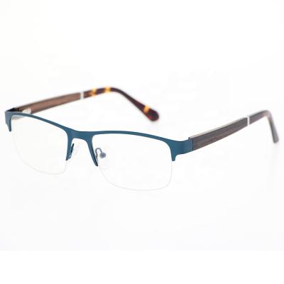 China For Running Men Ready Reading Glass Large Square Glass Metal Half Frame Reading Glasses for sale