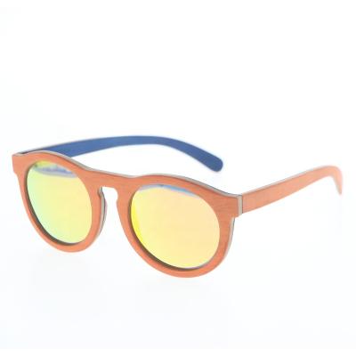 China Fashion Sunglasses Fashion Round Sunglasses Wood Skateboard Orange Sun Glasses For Women for sale