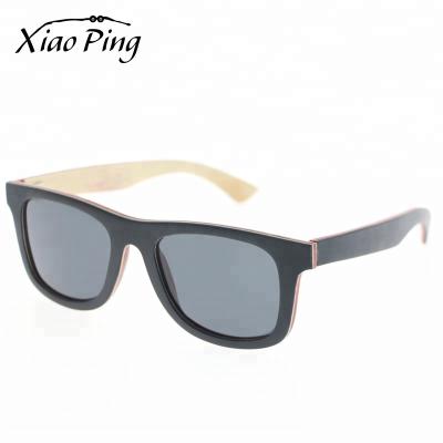 China Fashion Sunglasses No Minimum OEM Handmade Wooden Sunglasses Full Skateboard Sun Glasses for sale