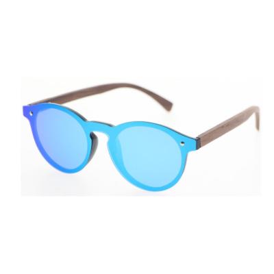 China Custom Polarized Oversized One Piece Vintage Lens Women Sports Sunglasses New Arrival Polarized Plastic Wood Sunglasses for sale