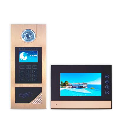 China Aoshuotian LCD Multi Touch Screen Apartment Smart Building Video Intercom Support Up to 9999 Households for sale