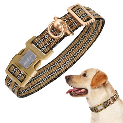 China New Amazon Wholesale Hot Seller Quick Release Dog Collars Soft Nylon Adjustable Tactical Dog Collar For Walking Daily Use for sale