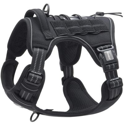 China Wholesale Tactical Reflective No Pull Dog Harness Safety Nylon Dog Harness With Easy Control Handle for sale