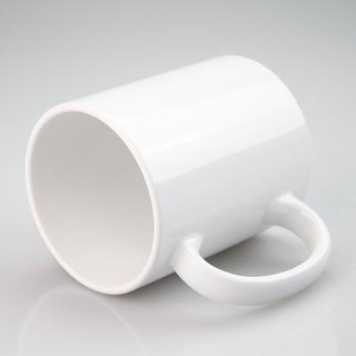 China Plain White Stocked Logo Sublimation Ceramic Cup Tea Custom Coffee Mugs for sale